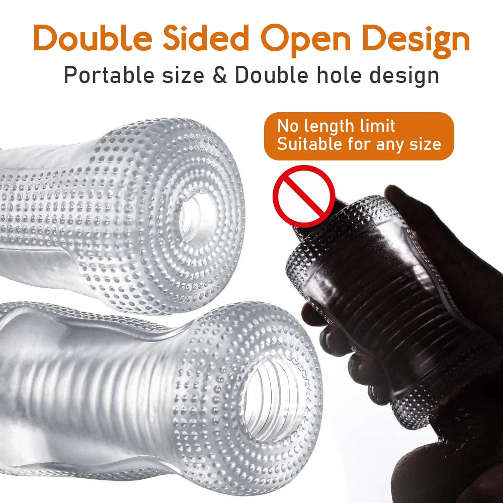 Men's sex toys, penis enlargement trainers, male masturbator, pocket pussy, transparent realistic vagina, sex machine, adult sex toys