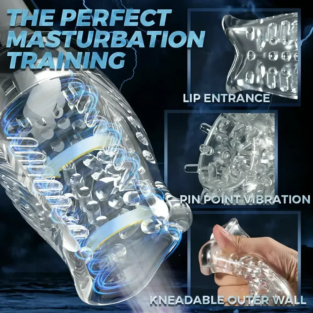Sex Toys for Men Automatic Electric Piston Rotation Suction Machine Male Blowjob Masturbator Vagina Dildo Real Oral Vibrator
