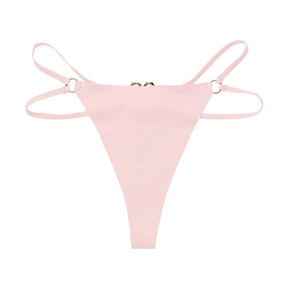Eisen Ring Sexy Frauen G String Slip Eis Seide Höschen Mädchen Unterwäsche Tanga Unterhose Nahtlose Dessous Plus Größe S-XL