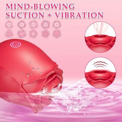 Sexspielzeug für Frauen Rosen-Vibrator G-Punkt-Massagegerät Leistungsstarke Vaginalsaugung Erwachsenen-Sexspielzeug Sexuelles Wohlbefinden Intim-Massagegerät für Frauen