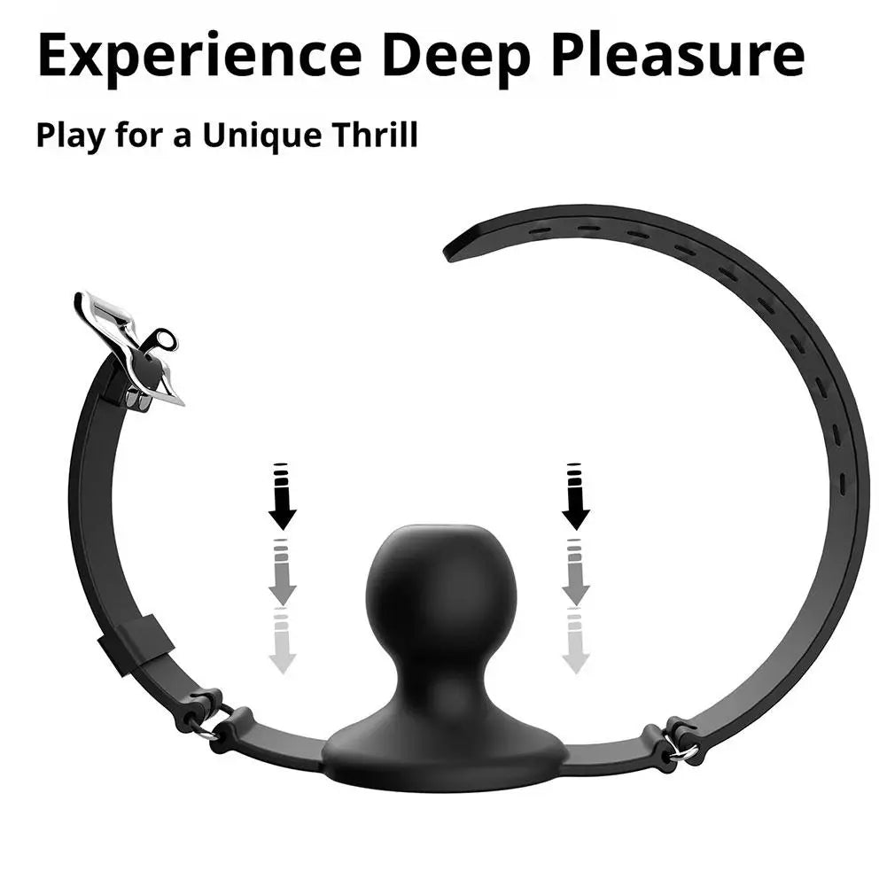 BDSM Silikon-Mundknebel, atmungsaktiver Ballknebel, verstellbarer Gürtel, Mundknebel für Erwachsene, erotische Sexspielzeuge für Paare, Rollenspiel
