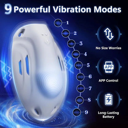 Vibrating Masturbator for Men, Portable Penis Exercise Device, Men's Vibrator, Sex Toy, Stroker, Glans Trainer for Hands-Free Use