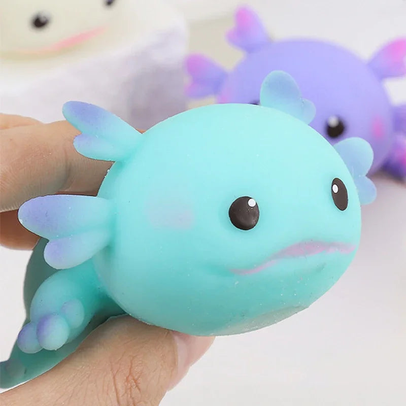 1/4 stücke Axolotl Squeeze Ball Nette Fisch Entspannen Cartoon Antistress Squishy Stress Relief Langsam Rising Für Erwachsene Kinder stretch Spielzeug