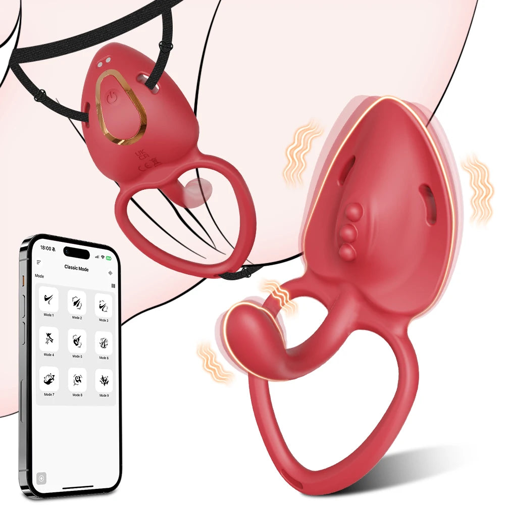 Sexy Erwachsene Weibliche Tragbare Höschen Vibrator Masturbation Werkzeug Paar Vibrator Stimulator Vagina Vibrierender Penis Ring Sex Spielzeug