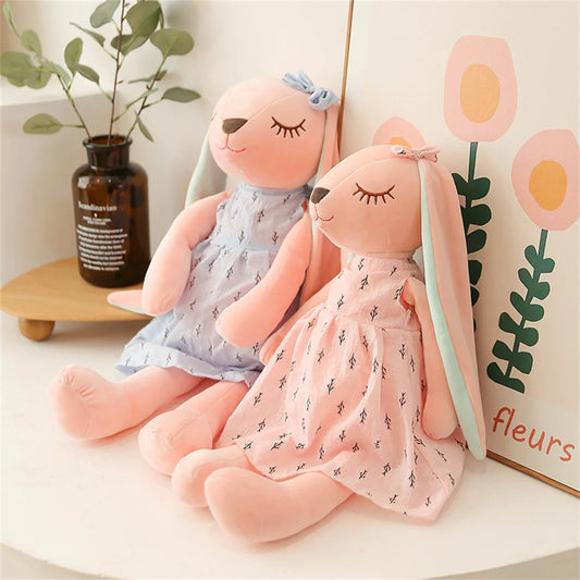 34/45/55cm Plüsch-Kaninchenpuppe Hase Plüschtier Stofftier Kaninchenpuppe Rosa Plüschhase Geschenk für Mädchen