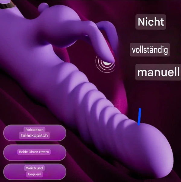 Rabbit vibrator with telescopic function – Intense G-spot &amp; clitoral stimulator