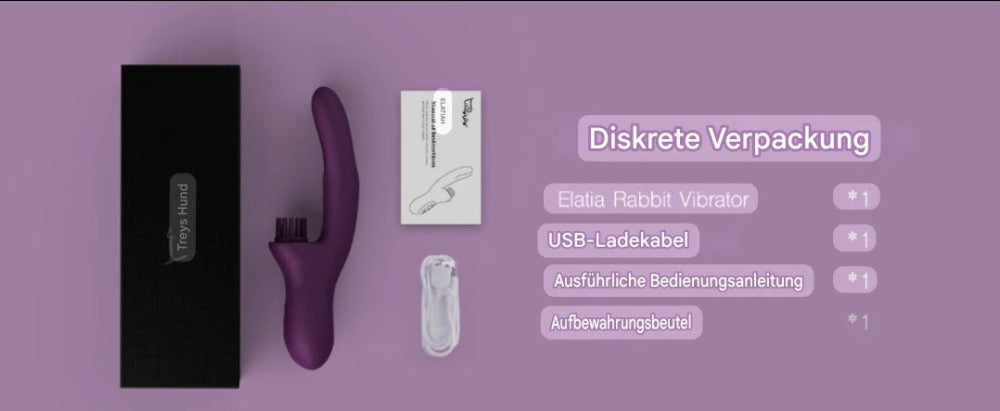 Elatia™ Deer Rabbit Vibrator – Dual-Action G-Spot &amp; Clitoris Stimulator